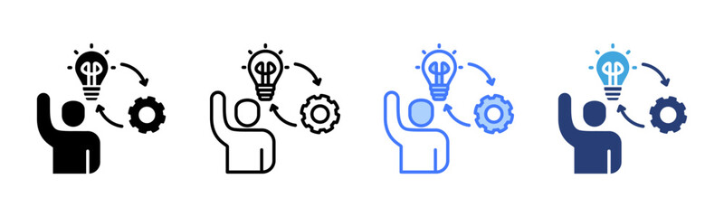 Poster - Initiative icon sheet multiple style collection