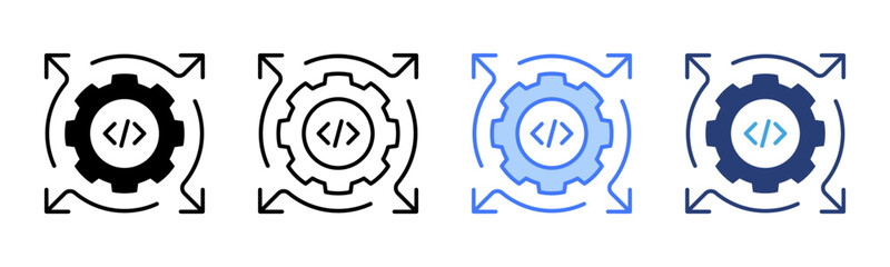 Poster - Devops icon sheet multiple style collection