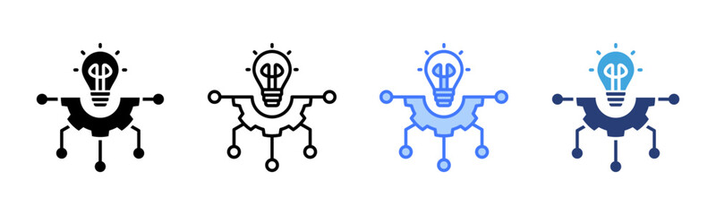 Poster - Idea icon sheet multiple style collection