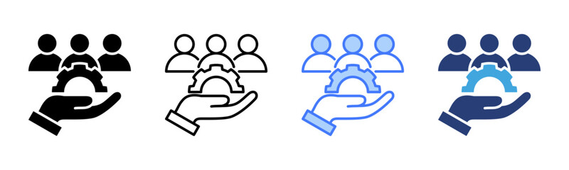 Poster - Customer Management icon sheet multiple style collection