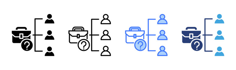 Poster - Job Position icon sheet multiple style collection