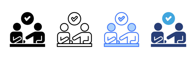 Poster - Negotiation icon sheet multiple style collection