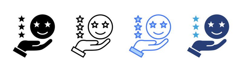 Poster - Satisfaction icon sheet multiple style collection