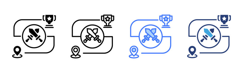 Poster - Challenge icon sheet multiple style collection