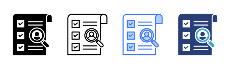 Poster - Evaluation icon sheet multiple style collection