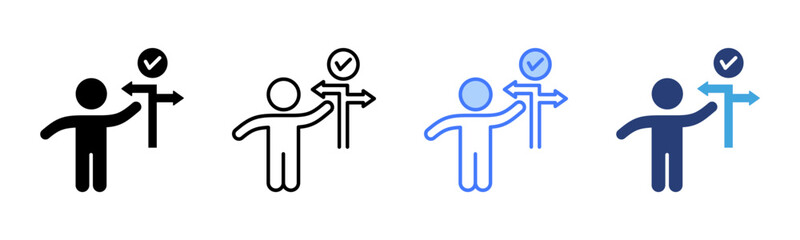 Poster - Decision Making icon sheet multiple style collection