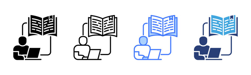 Poster - Virtual Class icon sheet multiple style collection