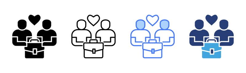Poster - Interpersonal Skills icon sheet multiple style collection