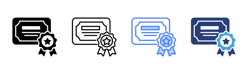 Poster - Certification icon sheet multiple style collection