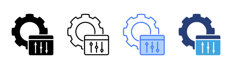 Poster - Configuration icon sheet multiple style collection