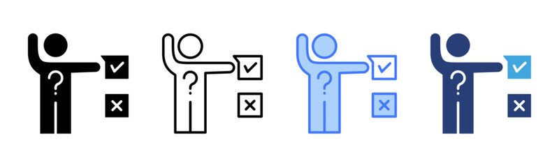 Poster - Decision Making icon sheet multiple style collection