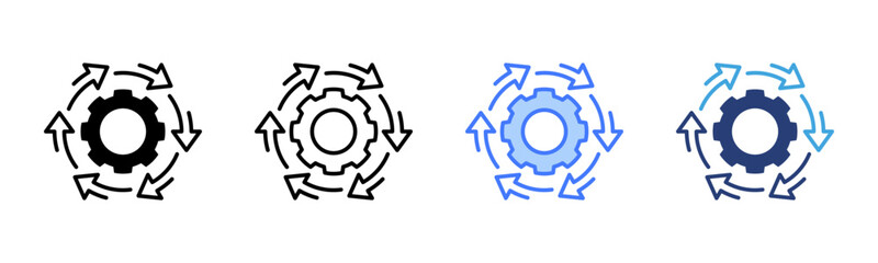 Poster - Process Management icon sheet multiple style collection