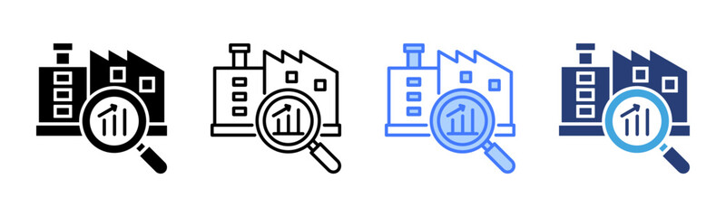 Poster - Industry Analysis icon sheet multiple style collection