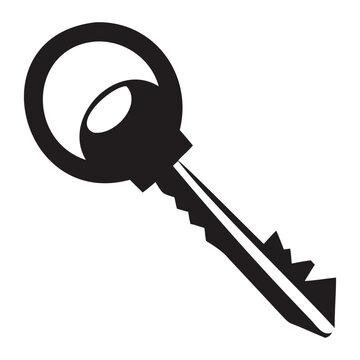 Simple key vector flat icon transparent png