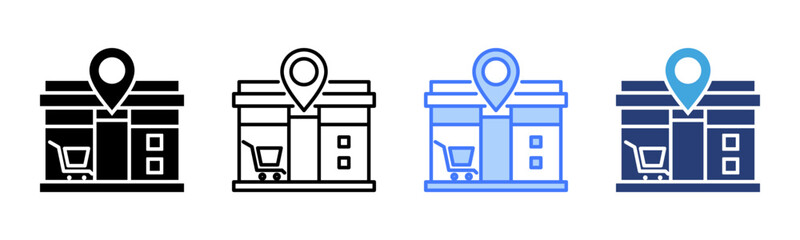 Poster - Marketplace icon sheet multiple style collection