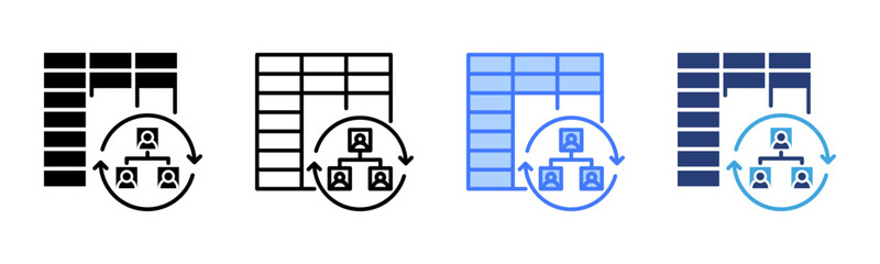Poster - Reorganization icon sheet multiple style collection