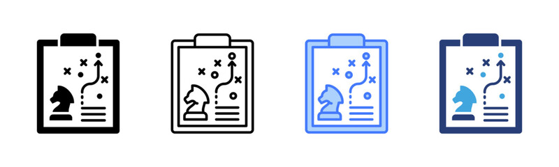 Poster - Strategy icon sheet multiple style collection
