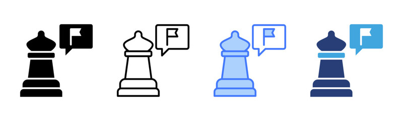 Poster - Strategic Goals icon sheet multiple style collection