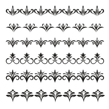Filigree Ornament Borders Vector Illustration