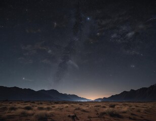 Wall Mural - vast, dark sky ablaze with countless twinkling stars , twinkle, void
