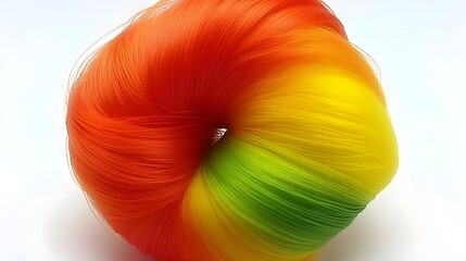 Poster - Vibrant glue yarn art installation studio space photography bright colors close-up creative expression