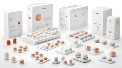Poster - Golden hour packaging design showcase minimalist aesthetic studio environment creative concept