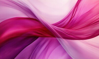 Aufkleber - Abstract swirling pink fabric, soft background, flowing design, textile art, website banner