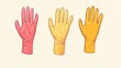 © Infographic - Colorful Rubber Gloves Cleaning with Hygiene, and Protection.