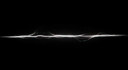 Poster - Abstract Luminous Electrical Discharge Against Black Backdrop For Power Concepts