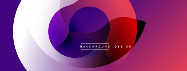 Aufkleber - Abstract fluid shapes overlap, creating vibrant gradients. Purple, red, white hues blend seamlessly. Modern design element for backgrounds, presentations. Minimalist aesthetic.