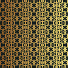 Poster - Geometric golden kaleidoscope Triangles create an elegant textured surface