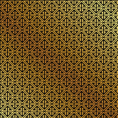 Poster - Geometric golden pattern an intricate network of arrows  crosses