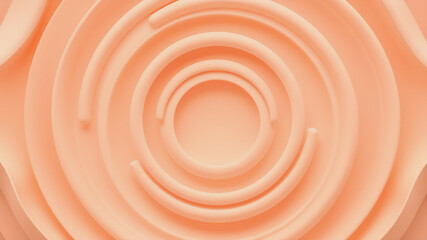 Fototapete - Abstract Peachy Concentric Circles Background