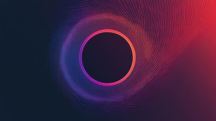 Poster - Abstract circular graphic design with vibrant, swirling lines and color gradients
