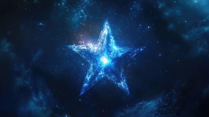 blue starry galaxy. space art.