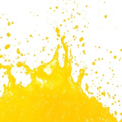 Poster - Vibrant Yellow Liquid Splash on White Background