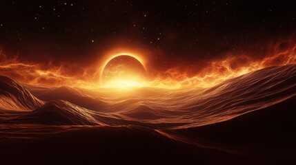 Wall Mural - Space Graphics. Galaxy with Supernatural Sky in Abstract Universe Wallpaper