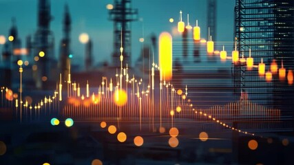 Poster - Financial growth and decline in night city