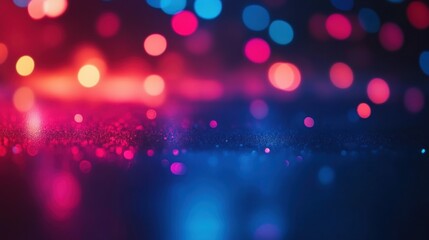 Aufkleber - Vibrant bokeh lights create a dynamic, colorful scene