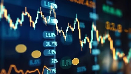 Poster - Stock market data display