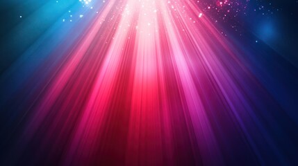 Aufkleber - Vibrant, radiant beams of light converge on a stage, creating a dynamic, colorful backdrop