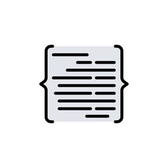 programming script colored icons, minimalist vector illustration ,simple transparent graphic element