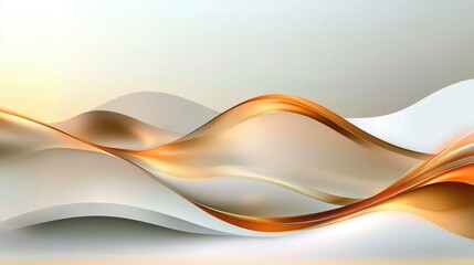 Poster - Smooth gradient white to gold background with soft transitions, elegant and simple abstract