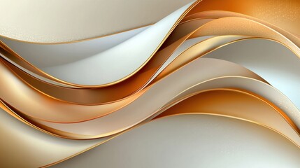 Poster - Soft golden hues fading into white, elegant and minimal gradient abstract design