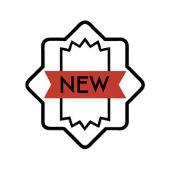 Poster - New product label icon in modern badge style