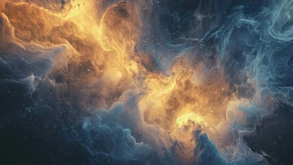 Poster - stunning cosmic nebula with vibrant colors and intricate patterns in the vastness of space