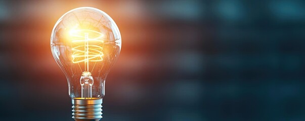 Poster - Explosion of lightbulb with creative invention impact concept. A glowing light bulb representing innovation and creativity.