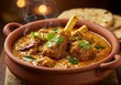 © Luxaa - Delicious mutton curry recipe indian food spicy meat dish with roti authentic cuisine flavorful meal traditional
