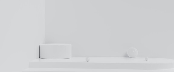 Wall Mural - display product abstract minimal scene with geometric podium platform. empty podium or pedestal disp