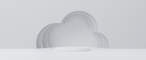 Wall Mural - display product abstract minimal scene with geometric podium platform. empty podium or pedestal disp